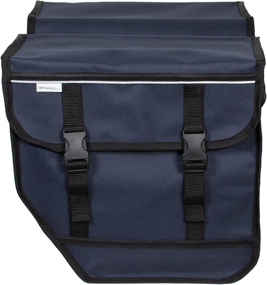 BikyBag Model M – Doppelte Fahrradtaschen für Gepäckträger (Dunkelblau), Dunkelblau