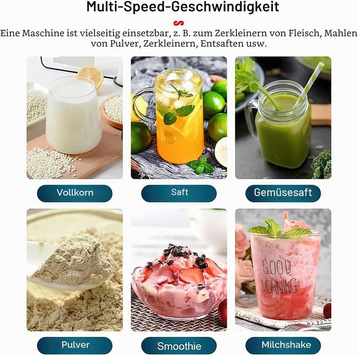 Standmixer mit 2000 W, 2-in-1, professioneller Entsafter mit 2 l, Entsafter für Säfte und Smoothies