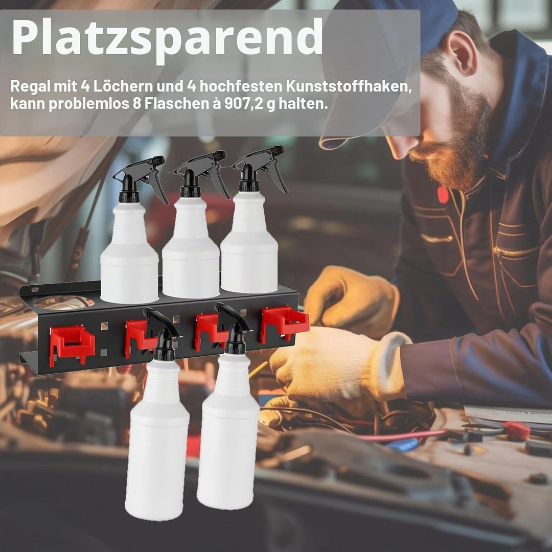 Wandmontierter Sprühflaschenhalter, Garagenorganizer, Hängeregal, Auto-Schönheitssalon-Zubehör, Halt