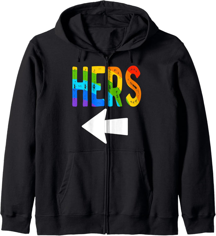 Lesbian Couples Matching Gay Pride LGBT Rainbow Funny Kapuzenjacke