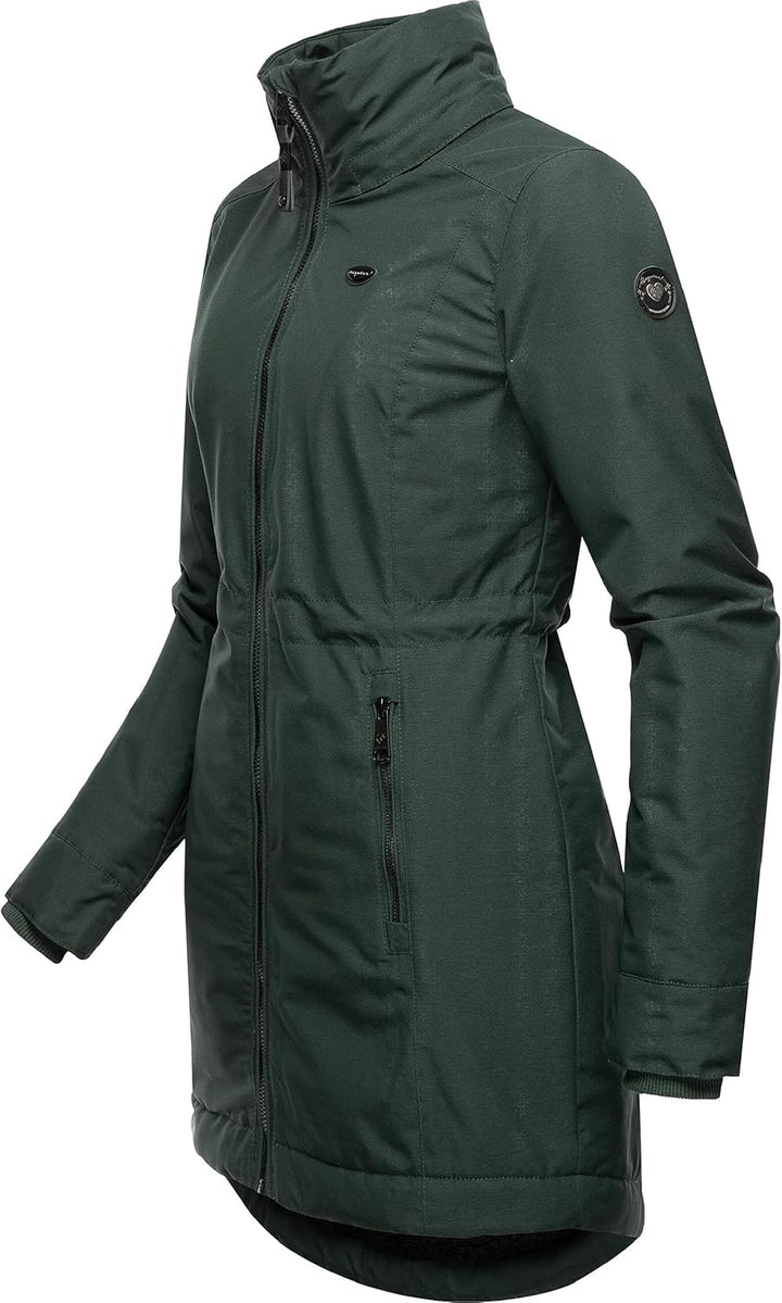 Ragwear Damen Wintermantel Warmer Parka lang wasserdicht mit Abnehmbarer Kapuze Dakkota XS-6XL XS Da