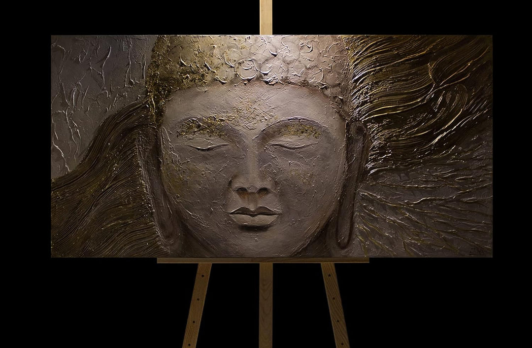YS-Art Abstrakt Stil Acryl Gemälde auf Leinwand Erleuchtung handgemalt Wandbilder Wohnzimmer modern