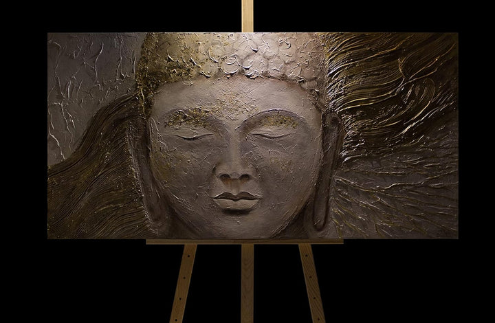 YS-Art Abstrakt Stil Acryl Gemälde auf Leinwand Erleuchtung handgemalt Wandbilder Wohnzimmer modern