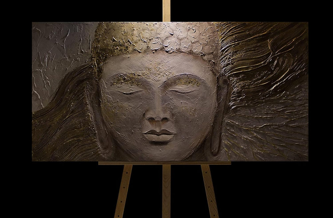 YS-Art Abstrakt Stil Acryl Gemälde auf Leinwand Erleuchtung handgemalt Wandbilder Wohnzimmer modern