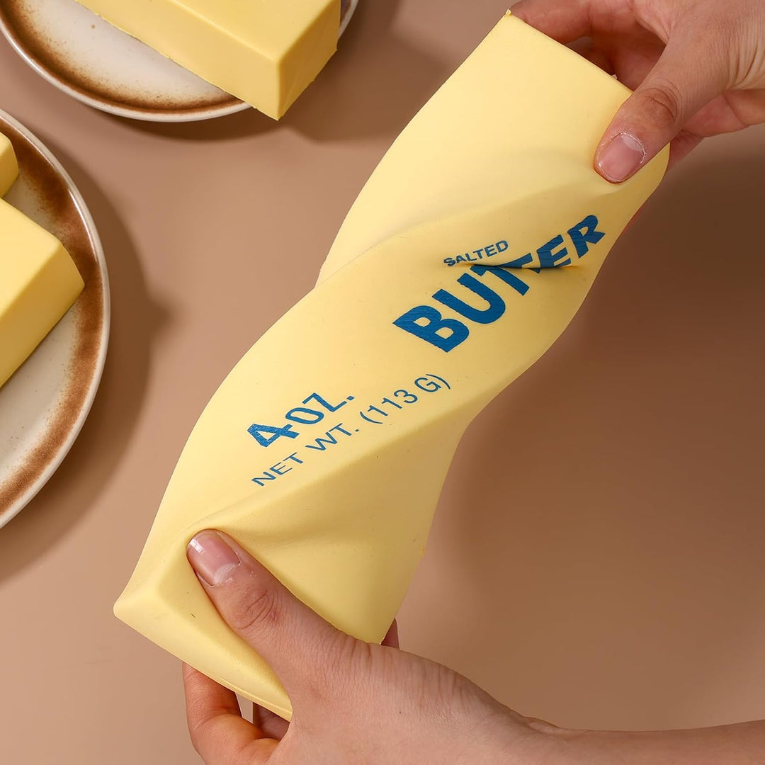 Lyreh Grosses Butter Quetschspielzeug, Butterstick aus PU-Material Langsam Aufsteigendes Quetsch-Leb