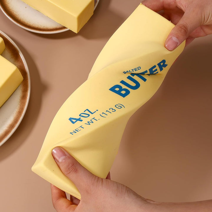 Lyreh Grosses Butter Quetschspielzeug, Butterstick aus PU-Material Langsam Aufsteigendes Quetsch-Leb