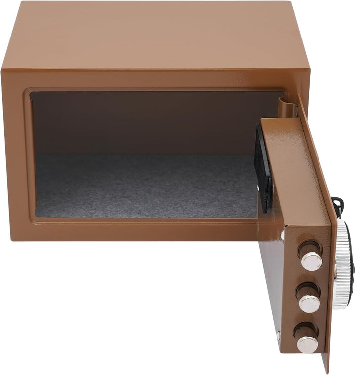 Tresor 31×20×20 cm, aus Stahl, innen mit Flanellstoff ausgekleidet, Safe Tresor mit Zahlenschloss &amp;