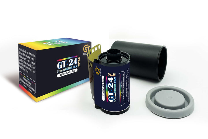 GT Photo Retro-Fotofilm, 35 mm, für 24 Fotos, Blau 1x, 1x