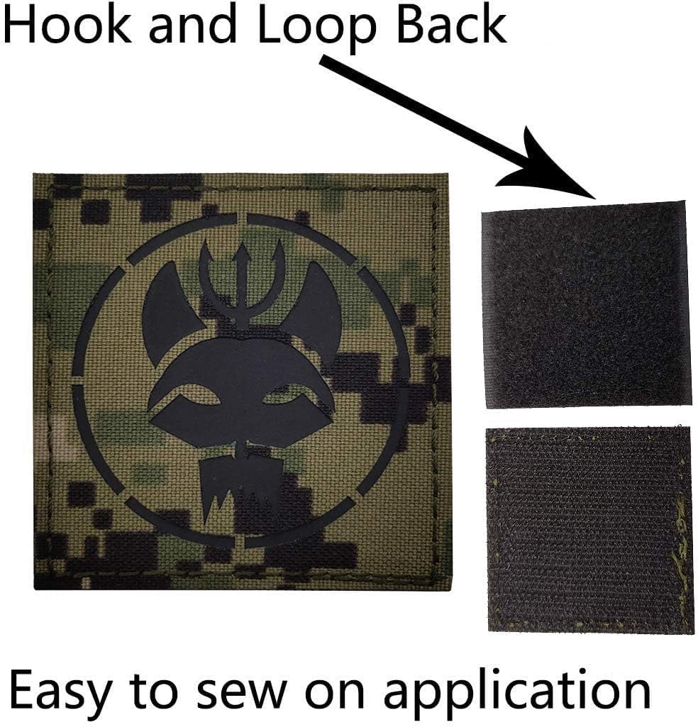 Siegel Team DEVGRU Dreizack Katzenkopf IR Infrarot reflektierende Patch, anpassbare personalisierte