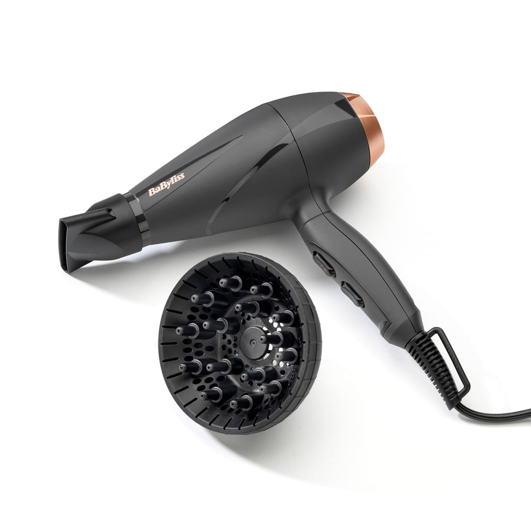 BaByliss Smooth Pro 2100 Haartrockner, Föhn mit leistungsstarken 2100 Watt, Made In Italy, Ionen-Tec