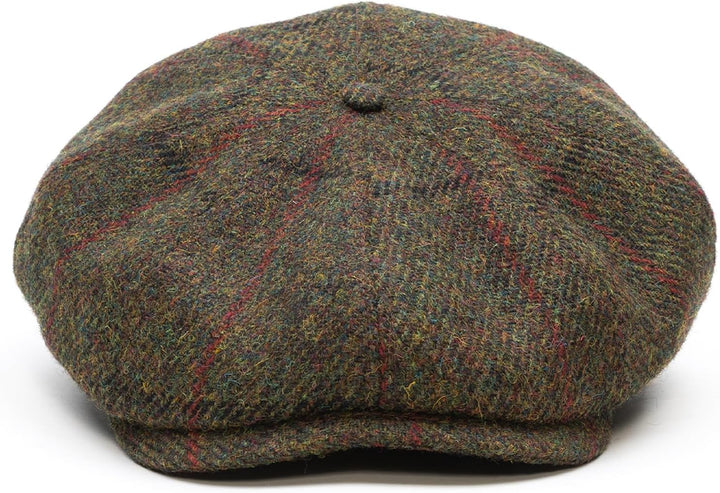 Sterkowski Shelby | 100% Harris Tweed Schiebermütze für Herren und Damen | Warm Elegant 8-Panel Zeit