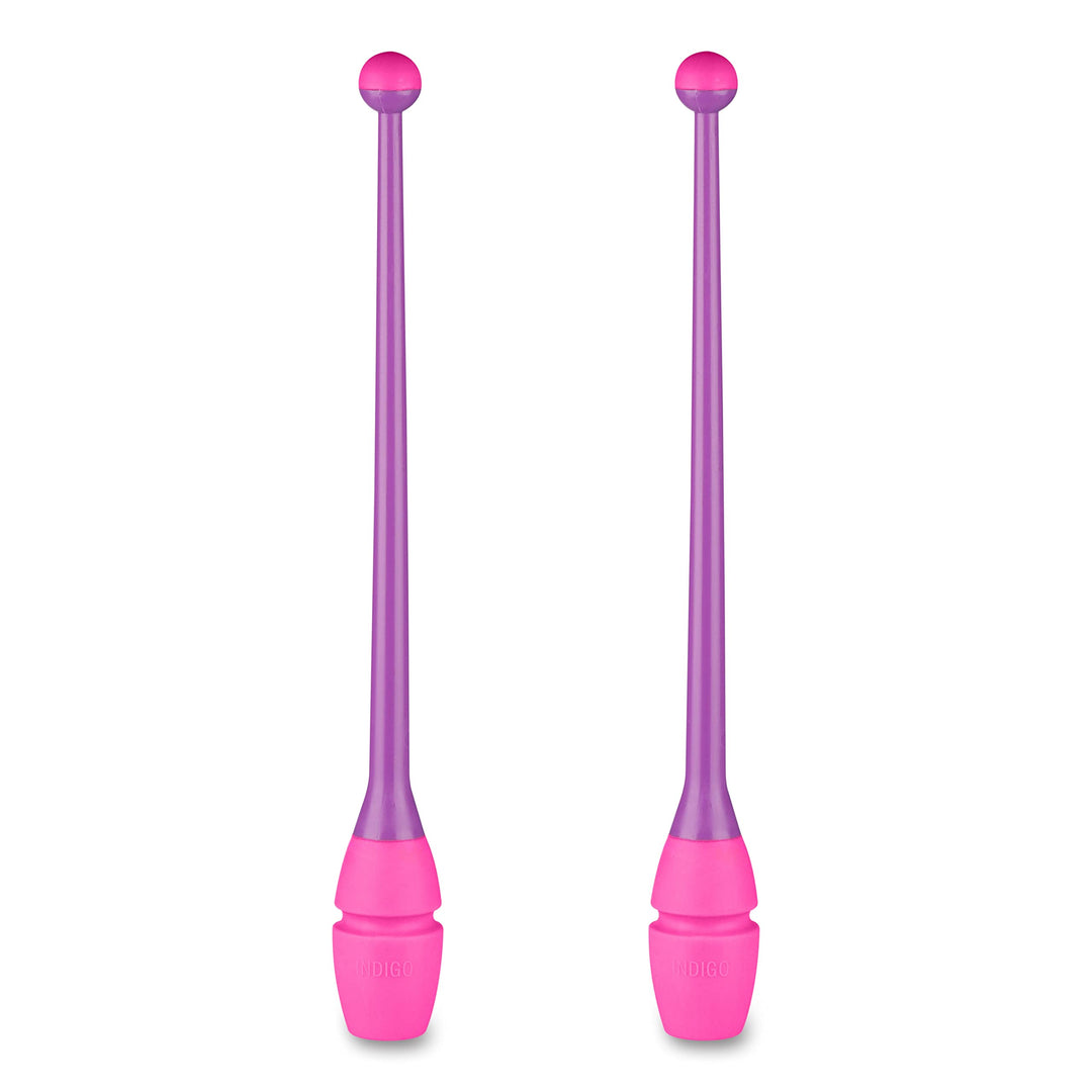 DRUNA Einsteckbare Keulen für Rhythmische Sportgymnastik Indigo 41 cm Violett-Rosa, Violett-Rosa