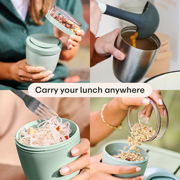 Mepal Müslibecher to go - praktischer Joghurtbecher - Unterteilung für Joghurt &amp; Müsli - Geeignet fü