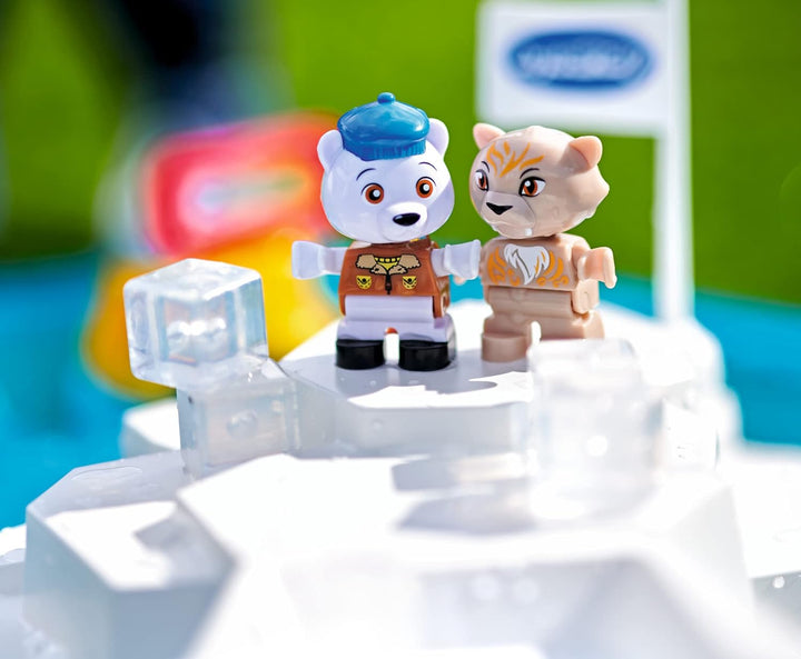 AquaPlay - Polar - Wasserbahn mit Eisberg, Stausee und Rampe für einen Wasserfall, inklusive Spielfi