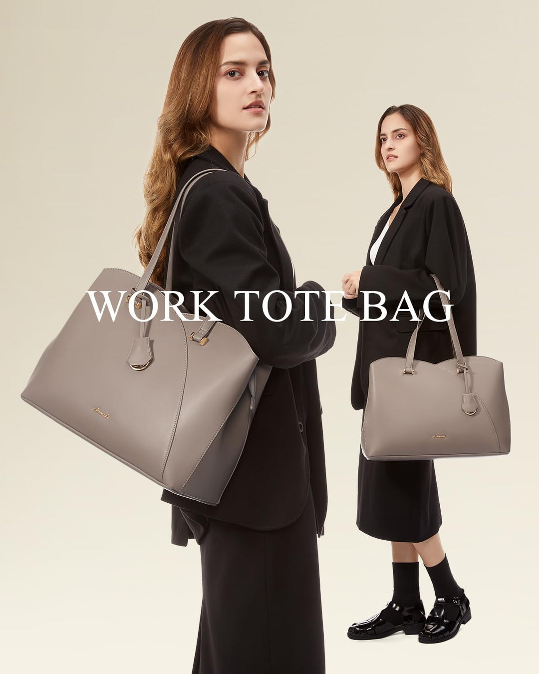 LOVEVOOK Laptop Handtasche Damen Gross, 15,6 Zoll Shopper Tasche Arbeitstasche Bürotasche, PU Leder