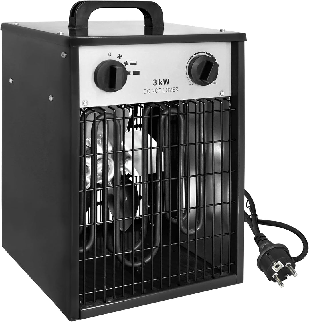 Aufun Heizlüfter Elektroheizung 3KW 220V-Profi-Industrie Heizgerät Elektroheizer Heizstrahler Heizge