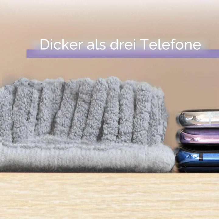 Badematte Set 3 teilig Light Grey, rutschfeste Chenille Badteppiche, Waschbar &amp; Minimalistisch Badvo
