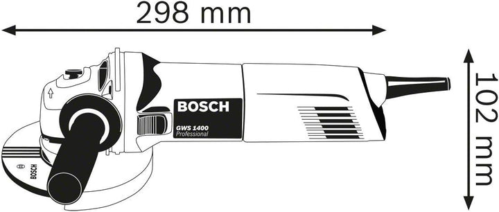 Bosch Professional Winkelschleifer-Set: GWS 22-230 P + GWS 1400 (inkl.Zusatzhandgriff, Aufnahmeflans