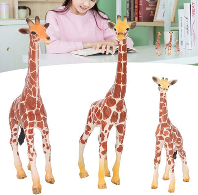 3 Stück Imitation Giraffen Familie Tierfiguren Kinder Wildtiere Kognitives Lernspielzeug für Büro- o