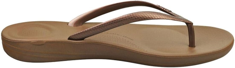 Fitflop Damen IQUSHION Ergonomische Zehentrenner Sandalen Flip Flops 36 EU Bronze, 36 EU Bronze