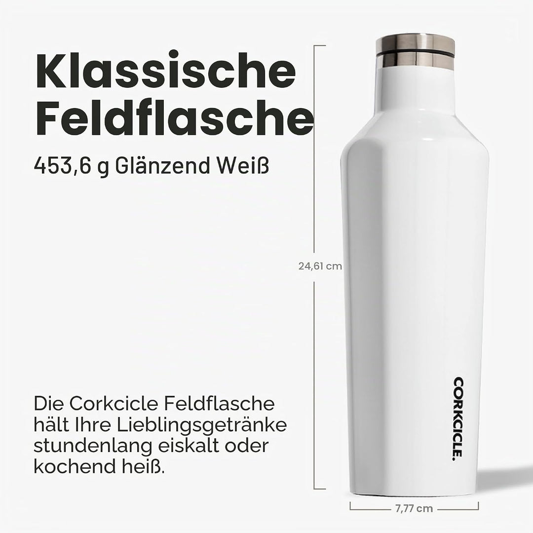 Corkcicle 2016GW Isolierflasche, Edelstahl, Gloss White Gloss White 47 cl, Gloss White 47 cl