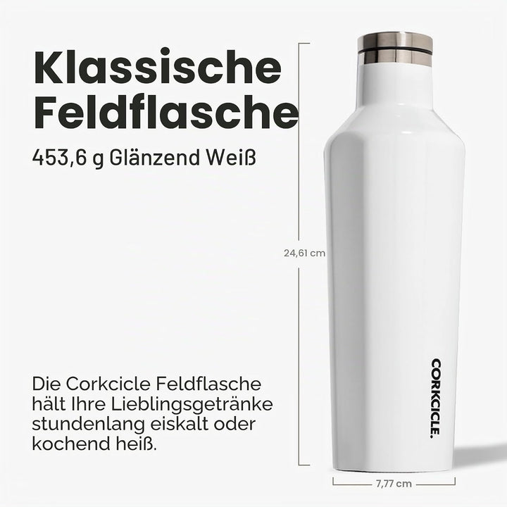 Corkcicle 2016GW Isolierflasche, Edelstahl, Gloss White Gloss White 47 cl, Gloss White 47 cl