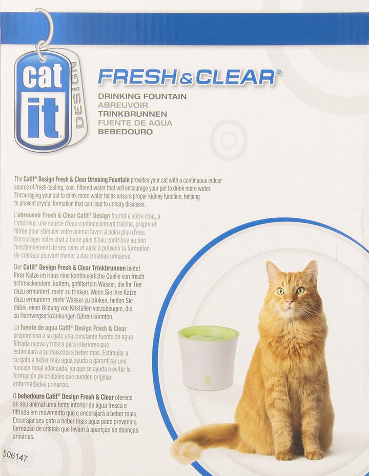 Catit Trinkbrunnen, für Katzen, grün/weiss, 3L Single, Single