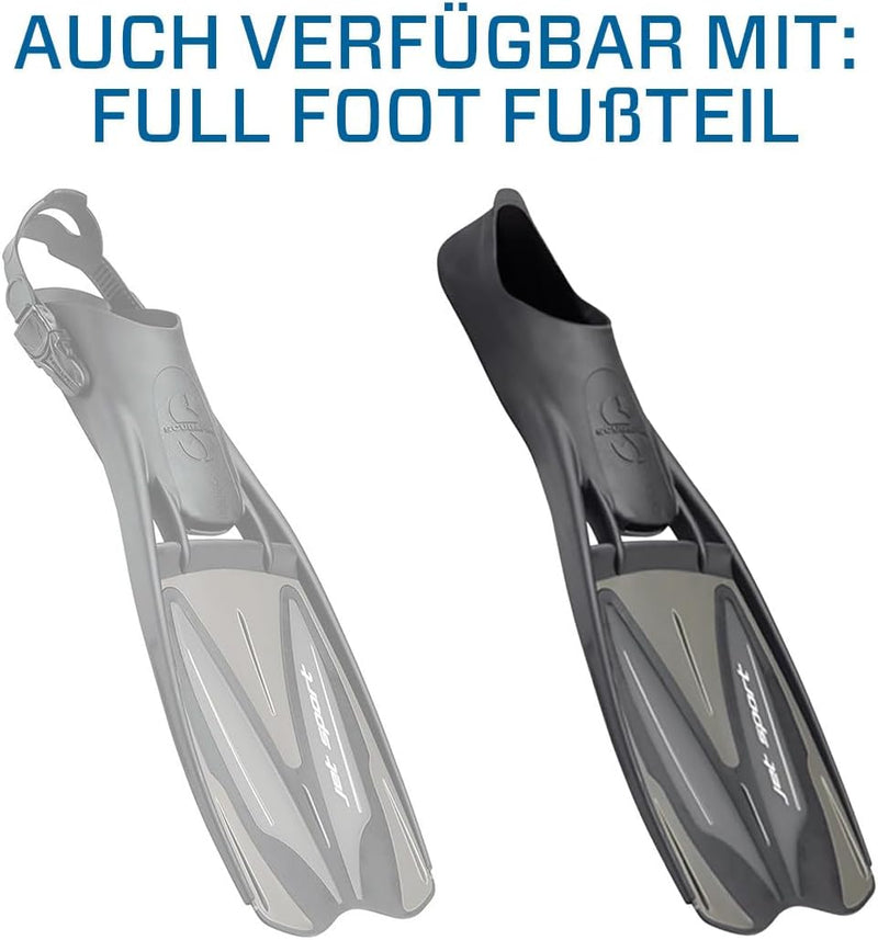 SCUBAPRO Jet Sport Fin Flossen EU 36-39 grau, EU 36-39 grau