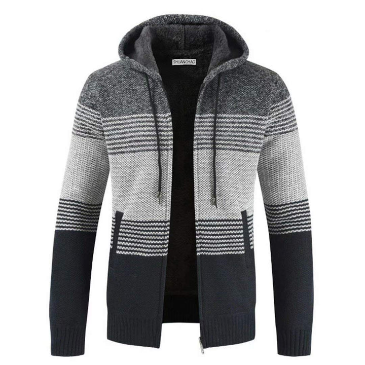 Shuanghao Herren Hoodie mit Kapuze Pullover Pulli Strick-Sweatshirt-Strickjacke-Cardigan, Freizeit-W