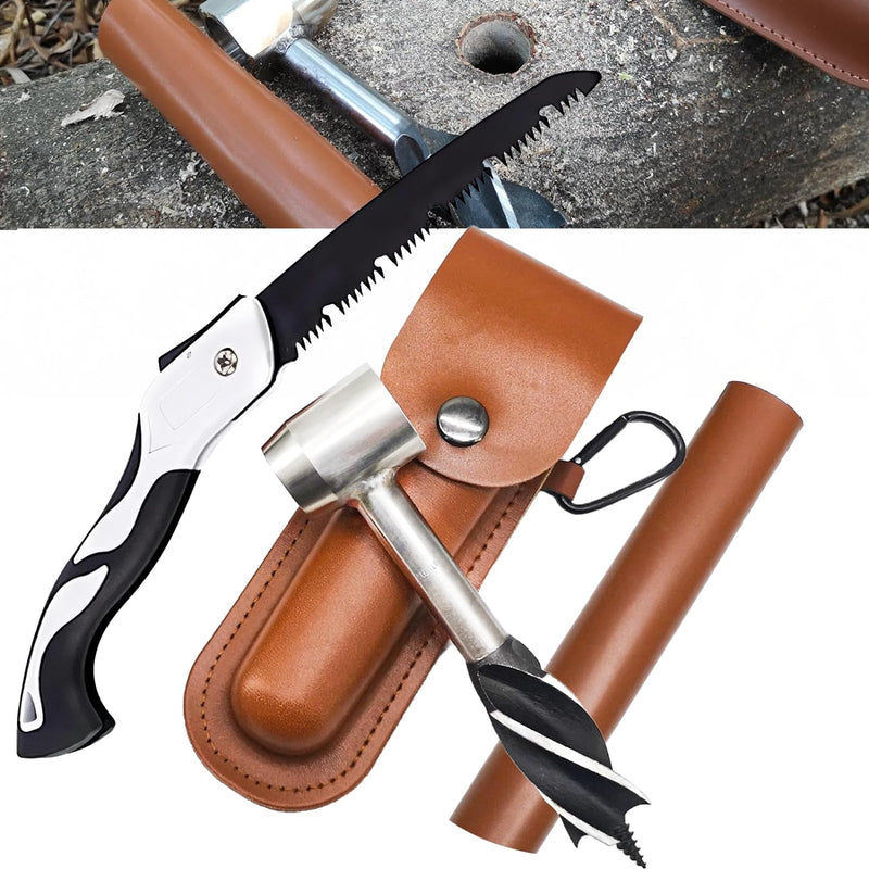 Handbohrer Bushcraft, Holzbohrer Outdoor Hand Schraubenschlüssel Scotch Eye Auger Manueller Bushcraf