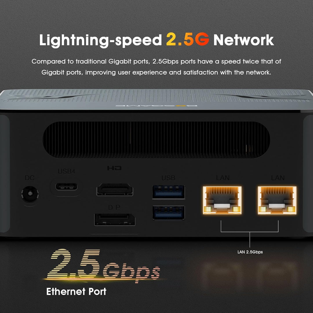 BOSGAME M2 Mini-Gaming-PC, AMD Ryzen 9 7940HS (bis zu 5,1 GHz), 32 GB DDR5, 1 TB PCIe4.0 SSD, Mini-C