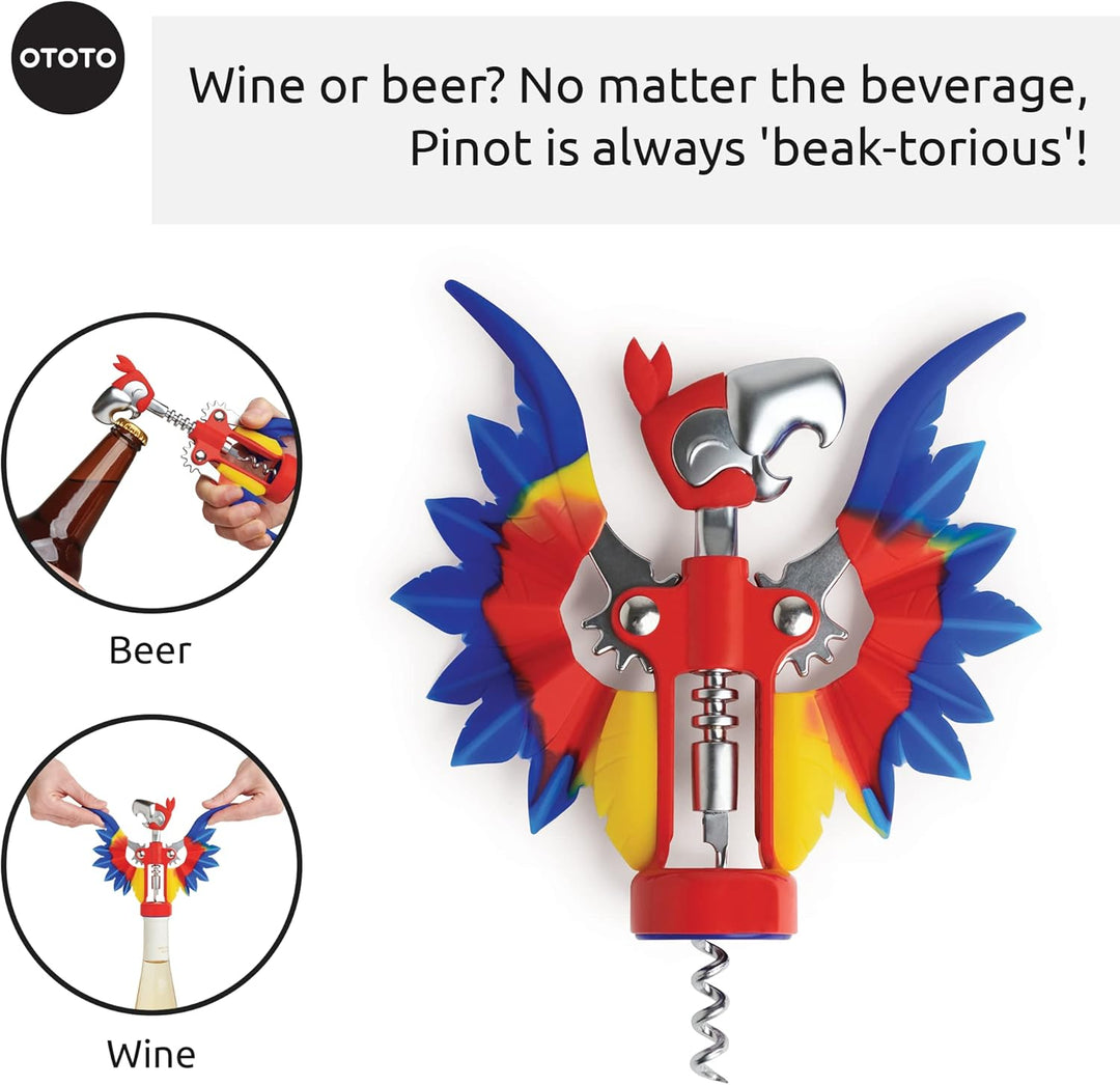OTOTO Pinot Weinflaschenöffner - Weinöffner Flügel Korkenzieher für Wein Geschenke, Korkenzieher für