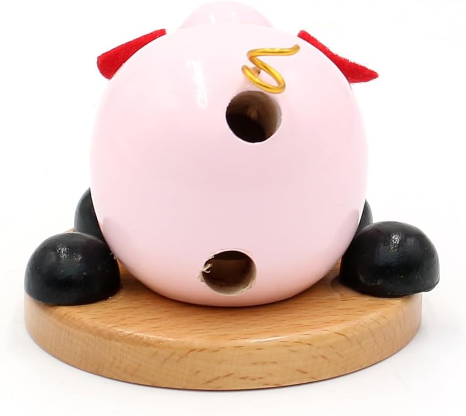 Dekohelden24 Holz Räucherfigur Schweinchen in rosa, ca. 12 x 9,5 x 10 cm. 730317, Schweinchen