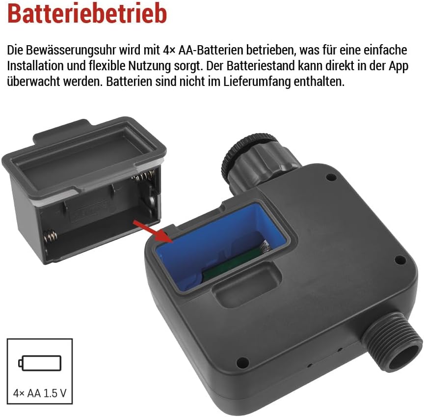 EMOS - smarte Bewässerungsuhr mit 1 Ausgang mit App, Bluetooth - ZigBee-Hub erforderlich - Batterieb