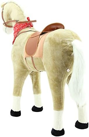 Sweety-Toys 10363 Stehpferd Haflinger Reitpferd Standpferd beige mit weisser Mähne