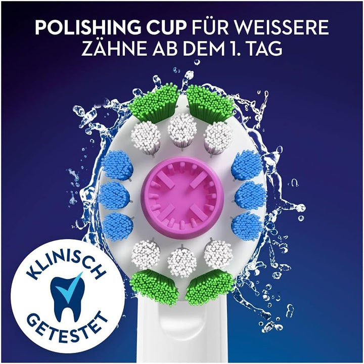 Oral-B Aufsteckbürsten 3D White 8er FFU CleanMaximizer Grüne 8 stück (1er Pack), Grüne 8 stück (1er