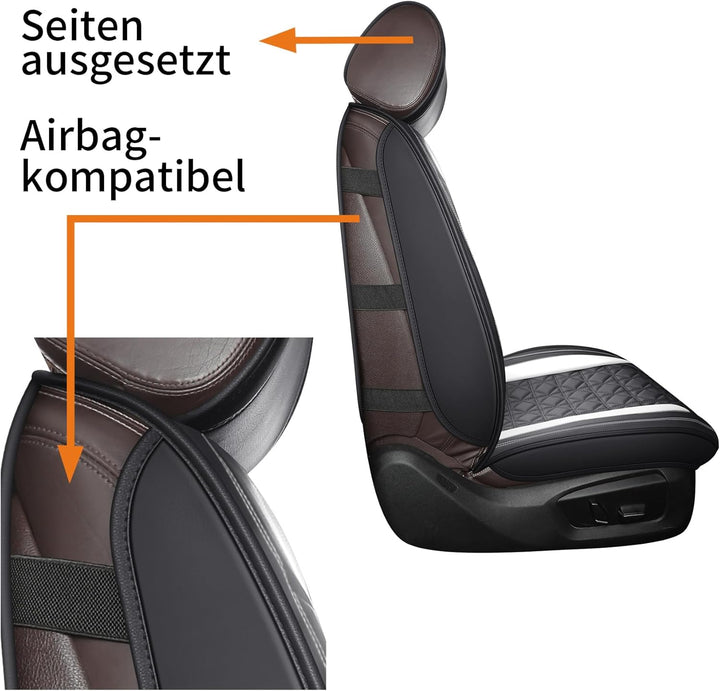 YOUXIU 2 Vordersitzbezüge Auto Sitzbezüge Set für Auto PKW SUV Wasserdicht Kunstleder Universal fur