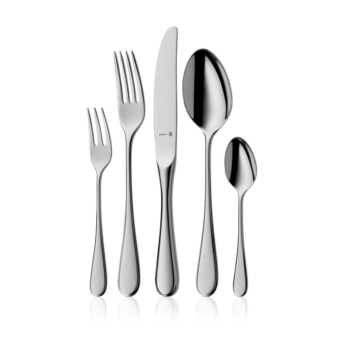 WMF Kent Plus Edelstahl Besteck Set 6 Personen, Essbesteck Set 30 teilig, Hohlheftmesser, Cromargan
