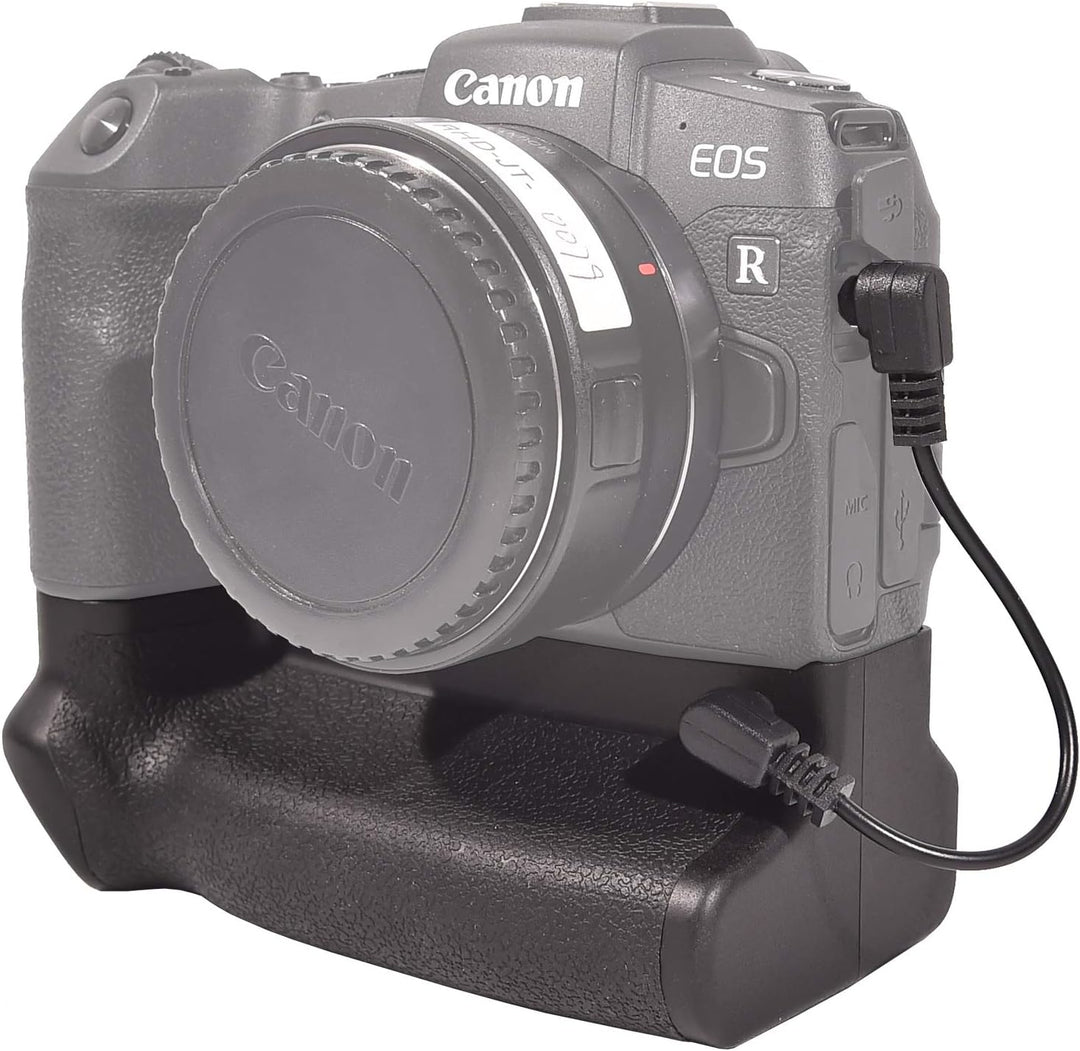 DSTE® Infrarot Fernbedienung Batterie Griff Kompatibel für Canon EOSRP Kamera + 2X Li-ion LP-E17 Bat