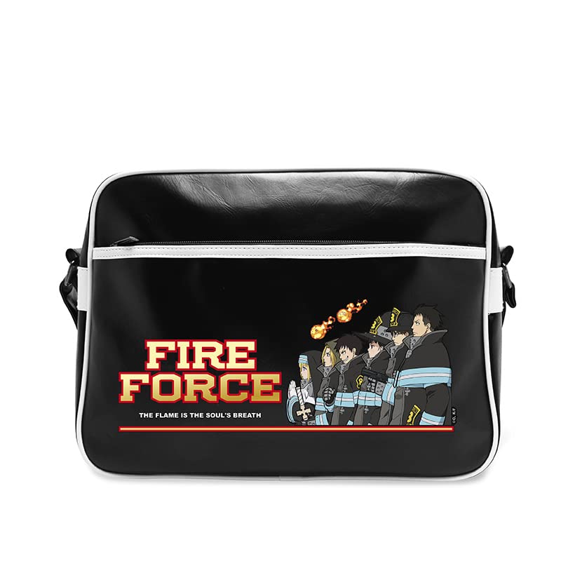 ABYstyle - Fire Force Tasche für die 8. Brigade aus Vinyl, Schwarz