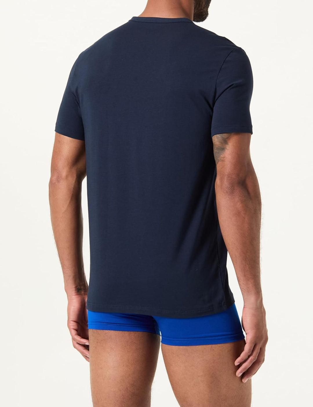 Emporio Armani Herren T-Shirt (2er Pack) S Marine/Hellblau, S Marine/Hellblau