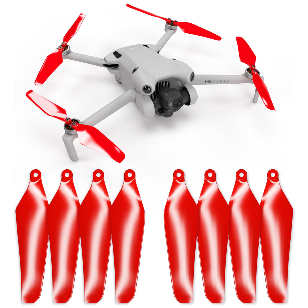 Master Airscrew Super Stealth Propeller für DJI Mini 4 Pro &amp; Mini 3 Pro - Rot, 4 Propeller im Set, R