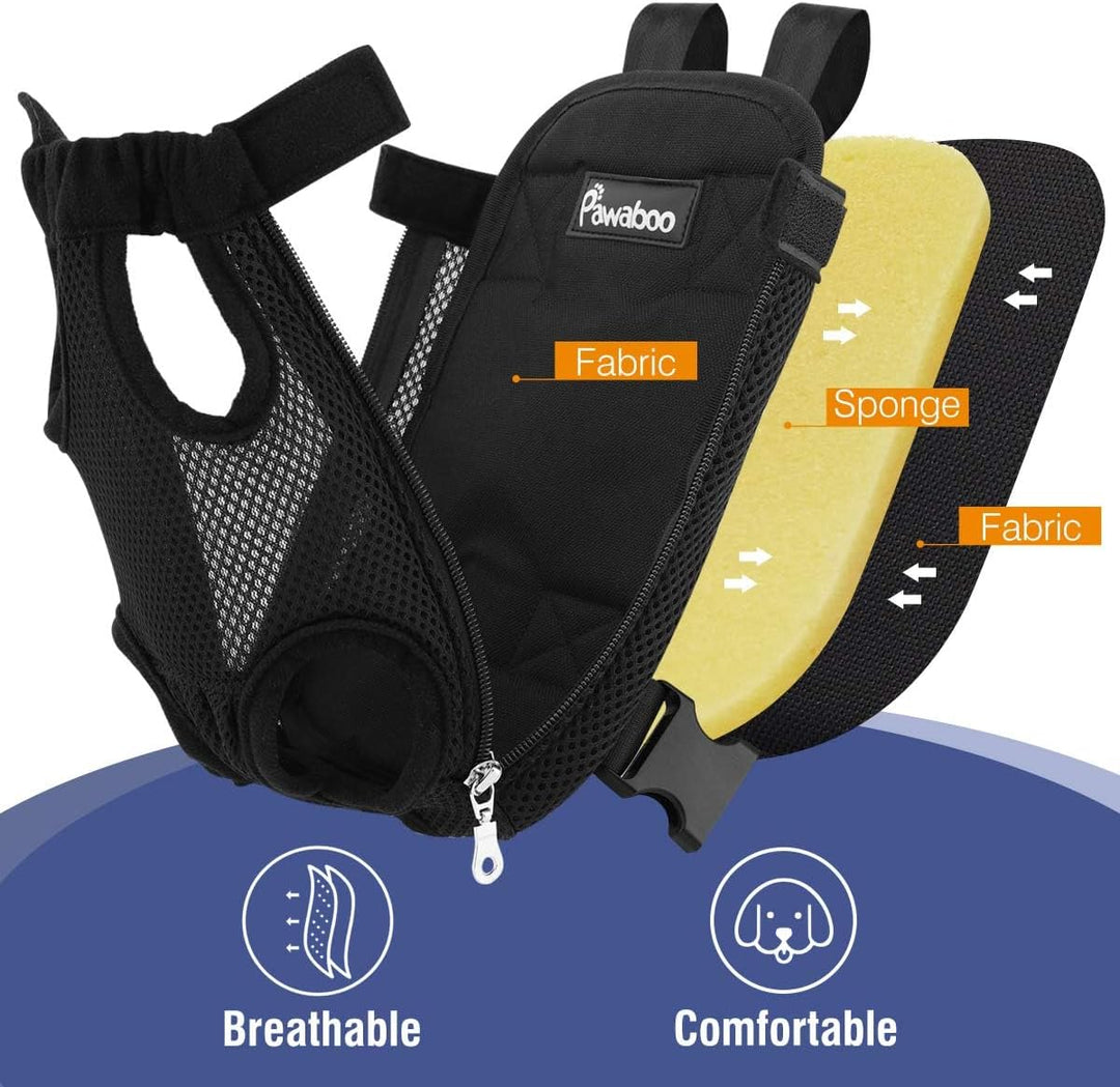 Pawaboo Haustier Rucksack Hund Tragetasche, Verstellbar Beinen heraus Rucksäcke Haustier, Atmungsakt