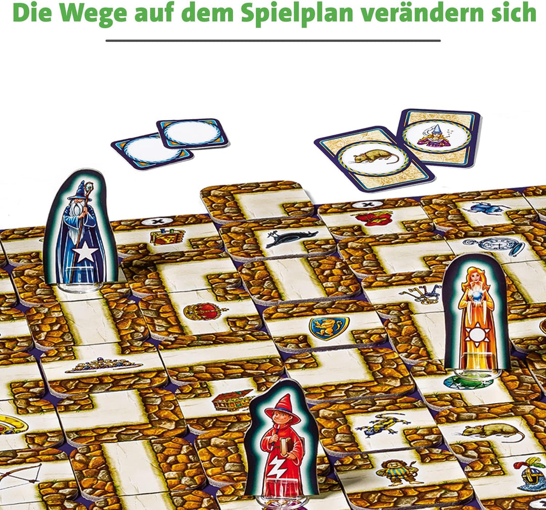 Ravensburger 26687 - Labyrinth Glow in The Dark - Familienklassiker mit Leuchtfarbe, Spiel für Kinde