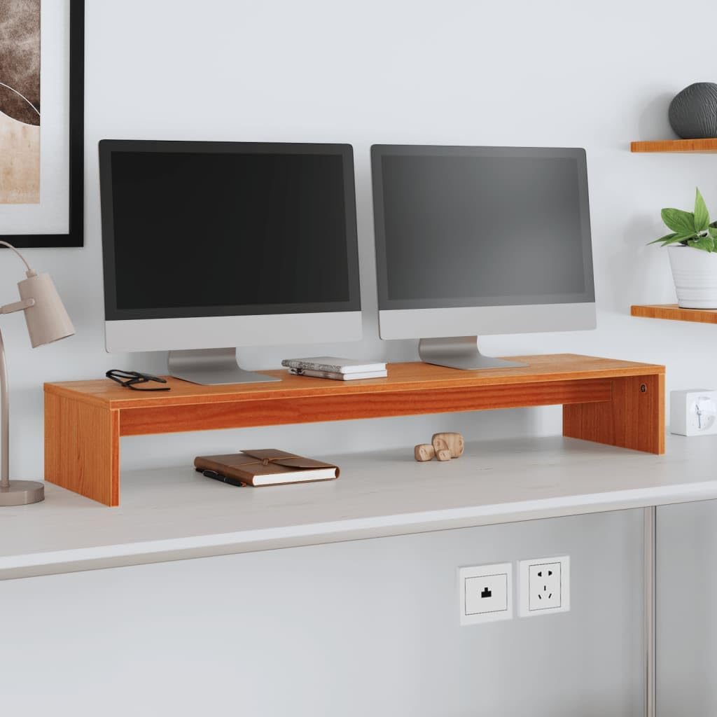 vidaXL Monitorständer, Schreibtischaufsatz für Monitor Multimedia-Gerät, Monitorerhöhung für Arbeits