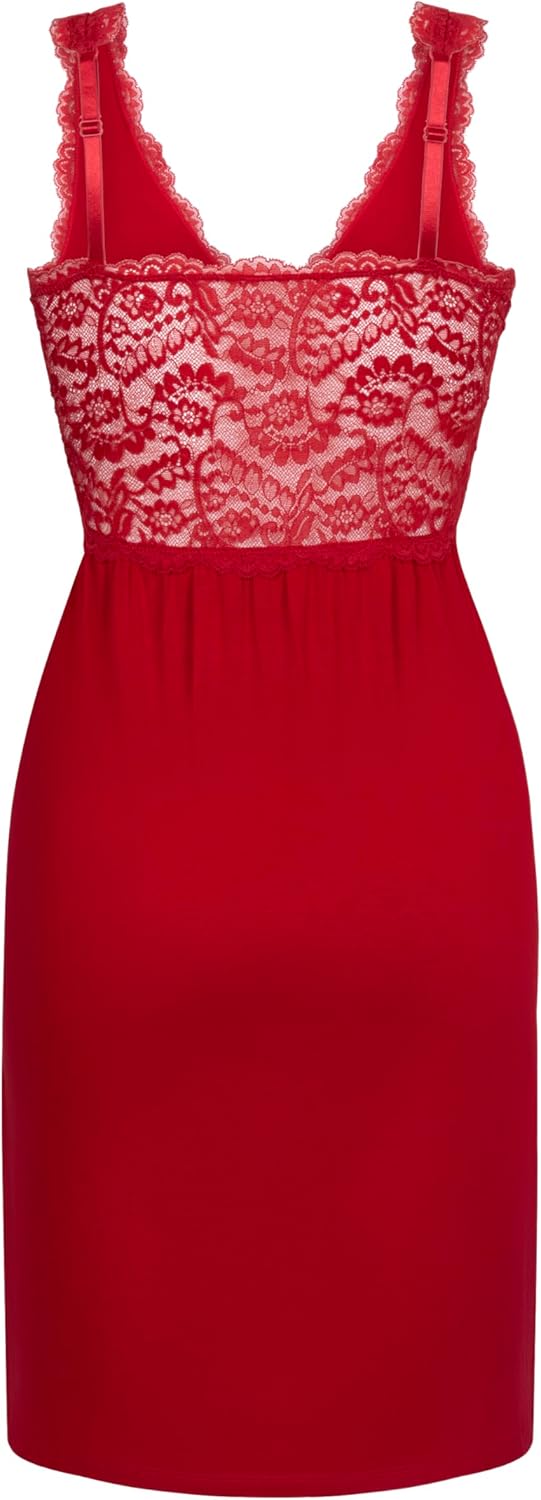 Hunkemöller Slipdress Nora Lace XS Savvy Red, XS Savvy Red