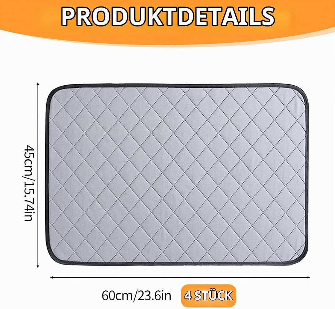 4 Stück PIPI Pads für Meerschweinchen, 60 x 45 cm Pipipads MeerschweinchenMatte Schnell Saugfähige U