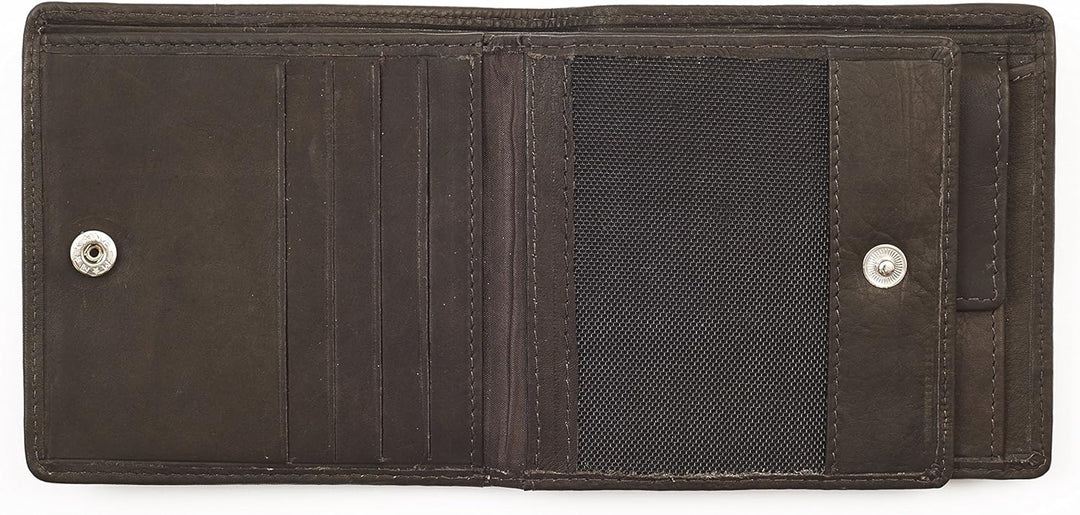 Zippo Herren Leder & Canvas Geldbörse Braun (Braun)
