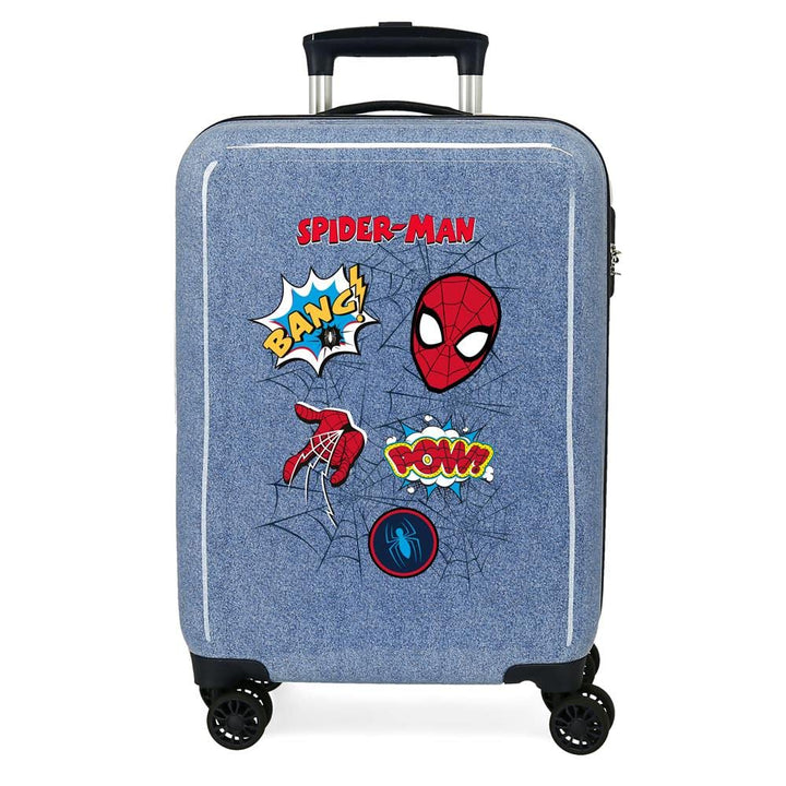 Marvel Spiderman Denim Kabinentrolley, blau, 38 x 55 x 20 cm, starr, ABS-Kombinationsverschluss, sei