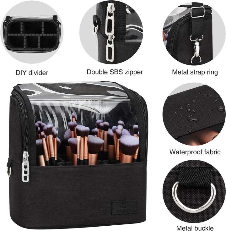 Relavel Kosmetiktasche, Make up Pinsel Tasche, Gross Make up Organizer, Stand-up Kulturbeutel Wasser